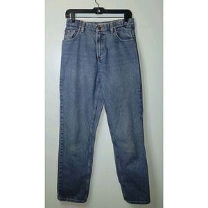 Vtg 90s LL Bean 9‎ MT 100% Cotton High Waist Relaxed Fit Mom Jeans stretch Waist